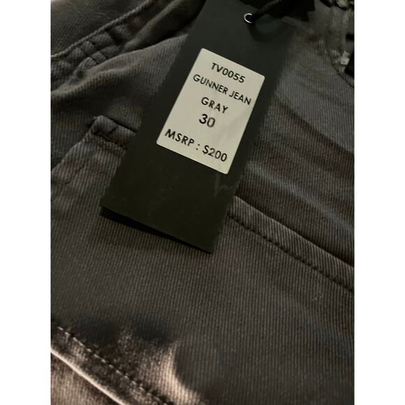 Si Tu Veux Gunner Jean’s Grey Size 30 Superstack With Tags - Picture 4 of 4